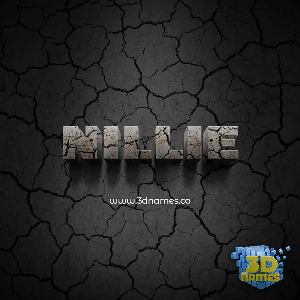 nillie in Cracked Stone style - 3D name wallpaper