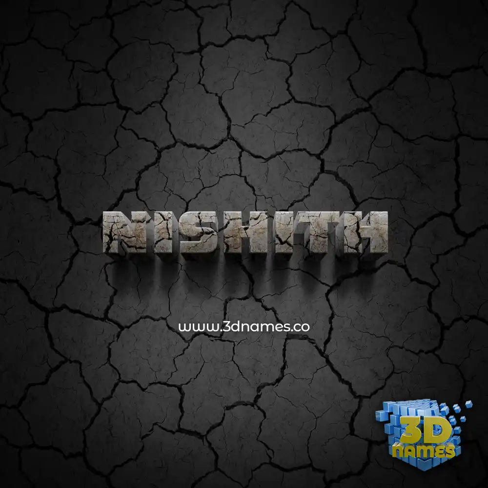 nishith in Cracked Stone style - 3D name wallpaper