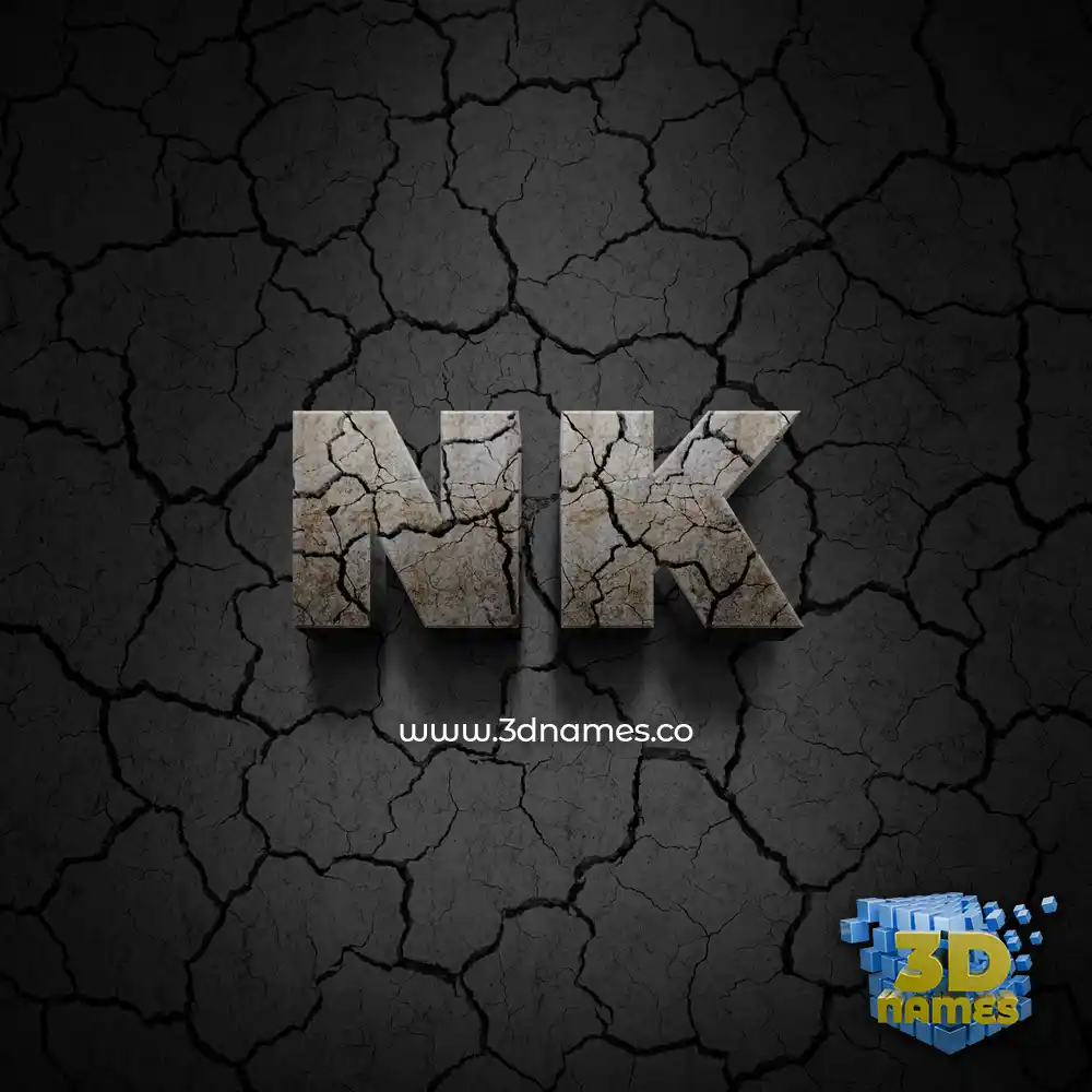 nk in Cracked Stone style - 3D name wallpaper