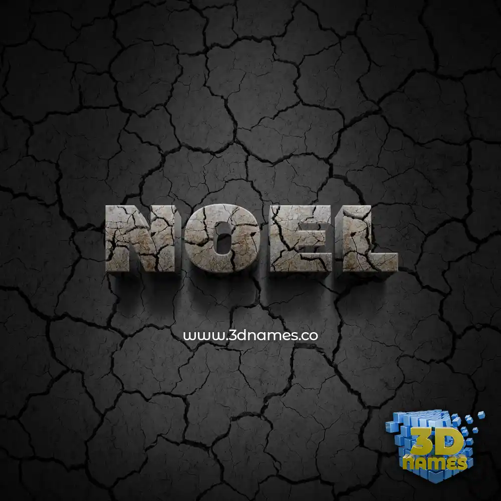 noel in Cracked Stone style - 3D name wallpaper