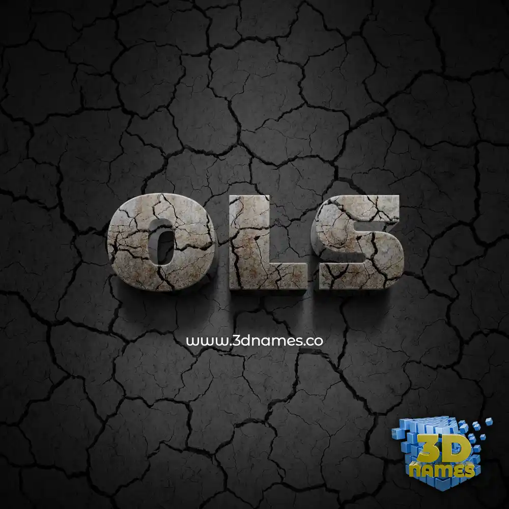 ols in Cracked Stone style - 3D name wallpaper