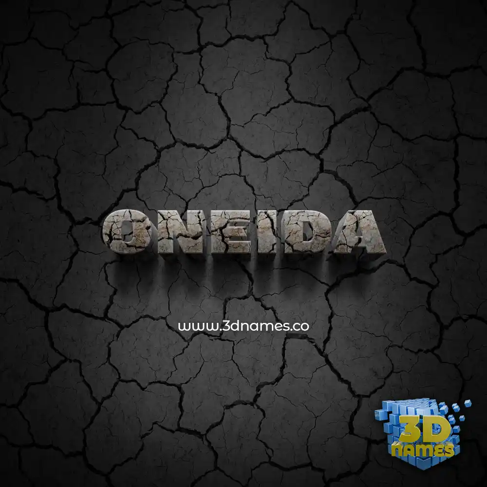 oneida in Cracked Stone style - 3D name wallpaper