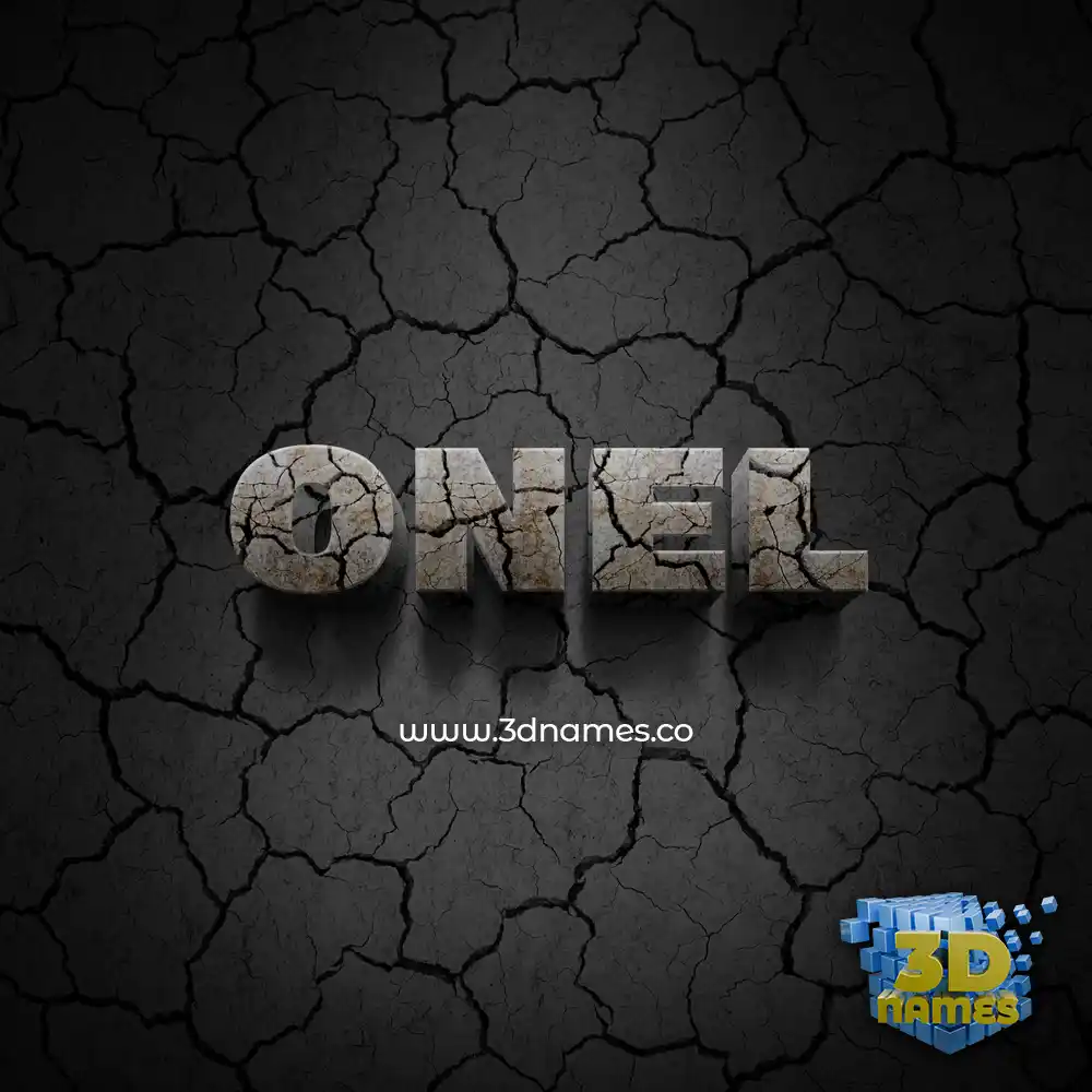 onel in Cracked Stone style - 3D name wallpaper