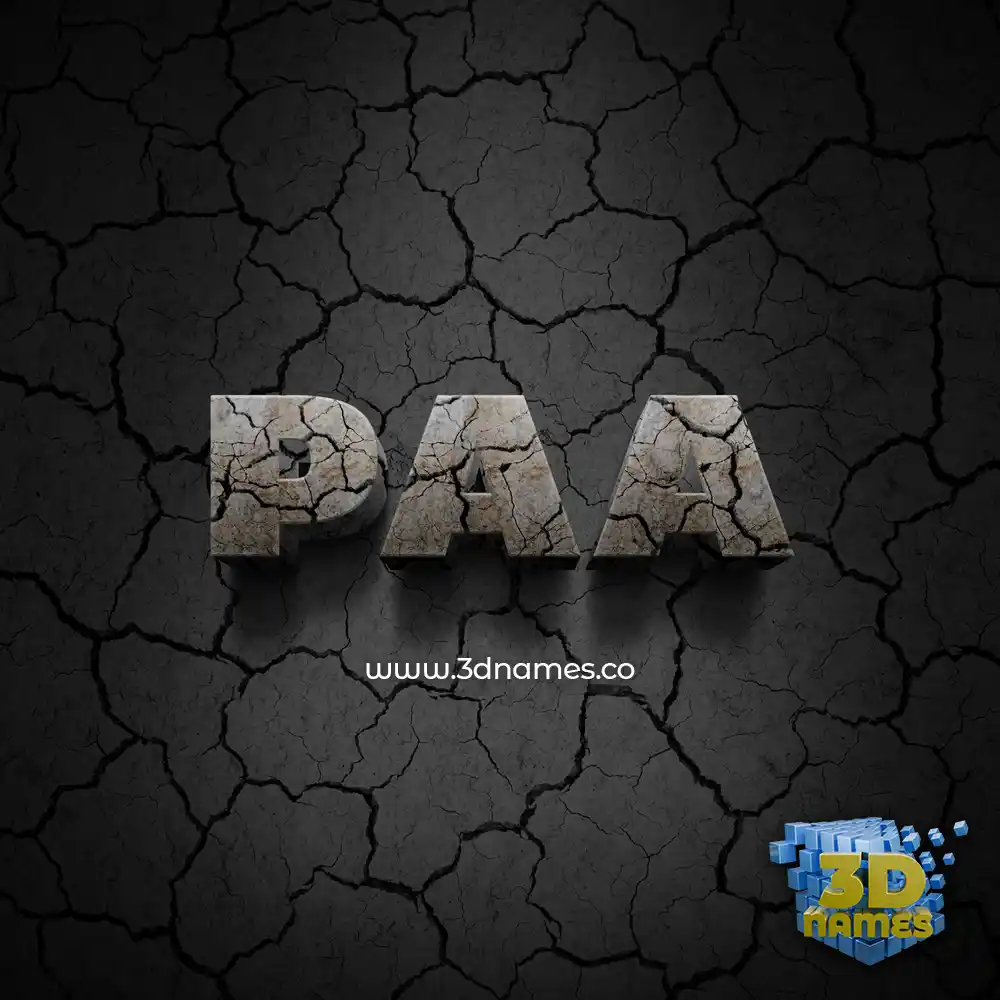 paa in Cracked Stone style - 3D name wallpaper