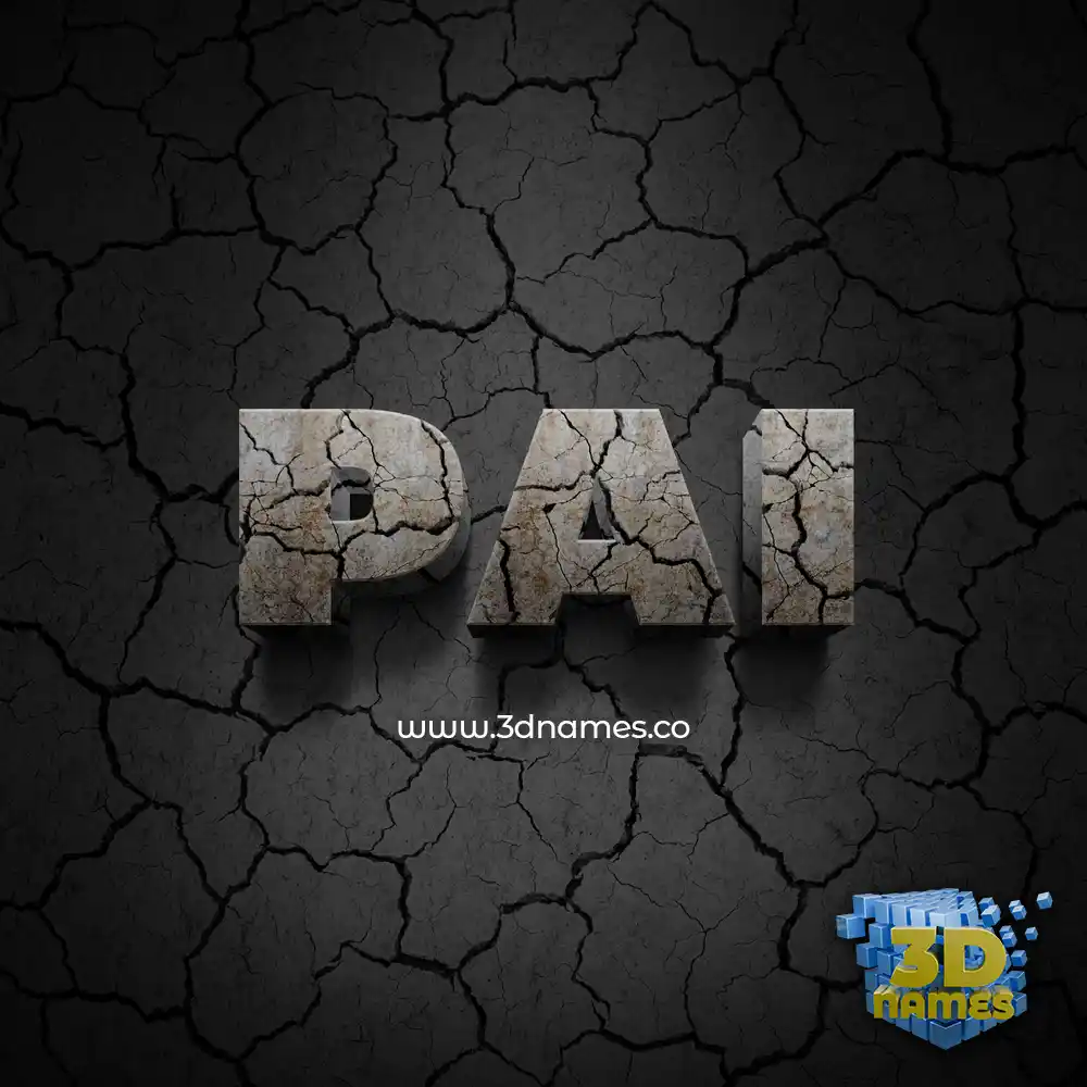 pai in Cracked Stone style - 3D name wallpaper