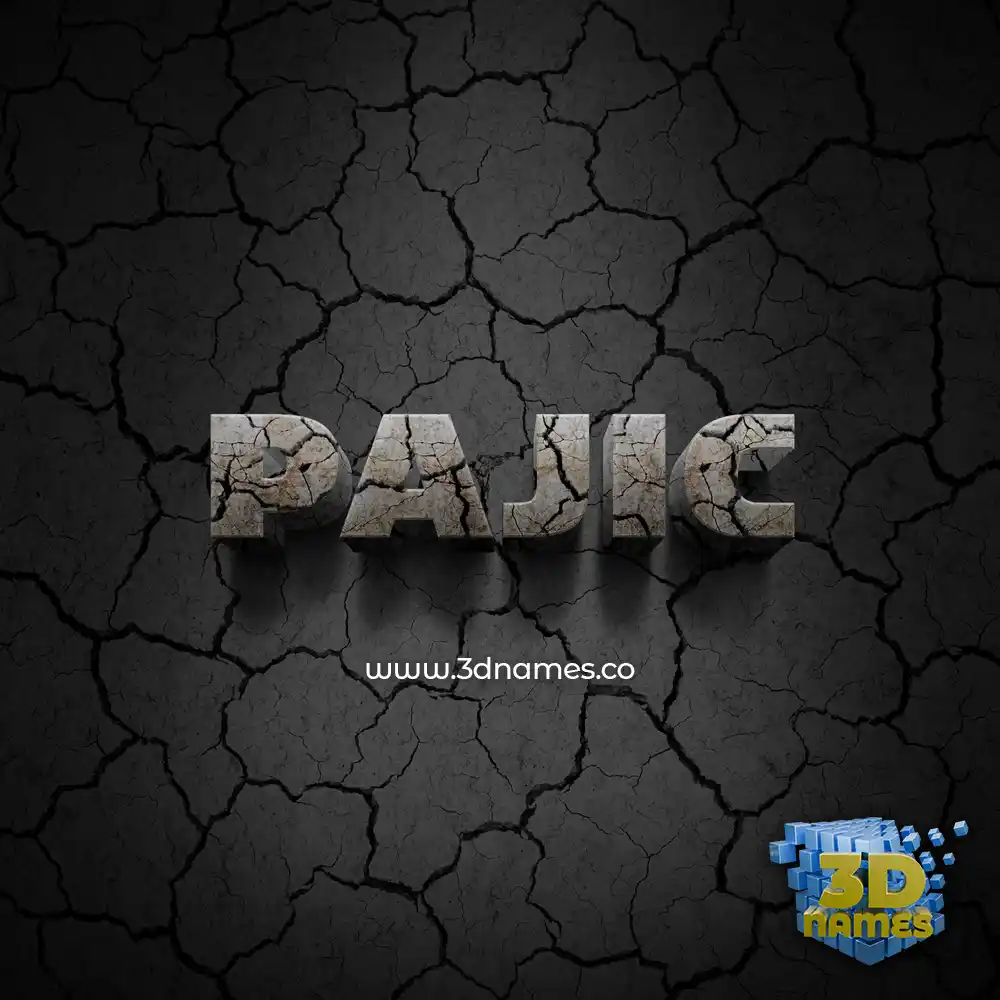 pajic in Cracked Stone style - 3D name wallpaper