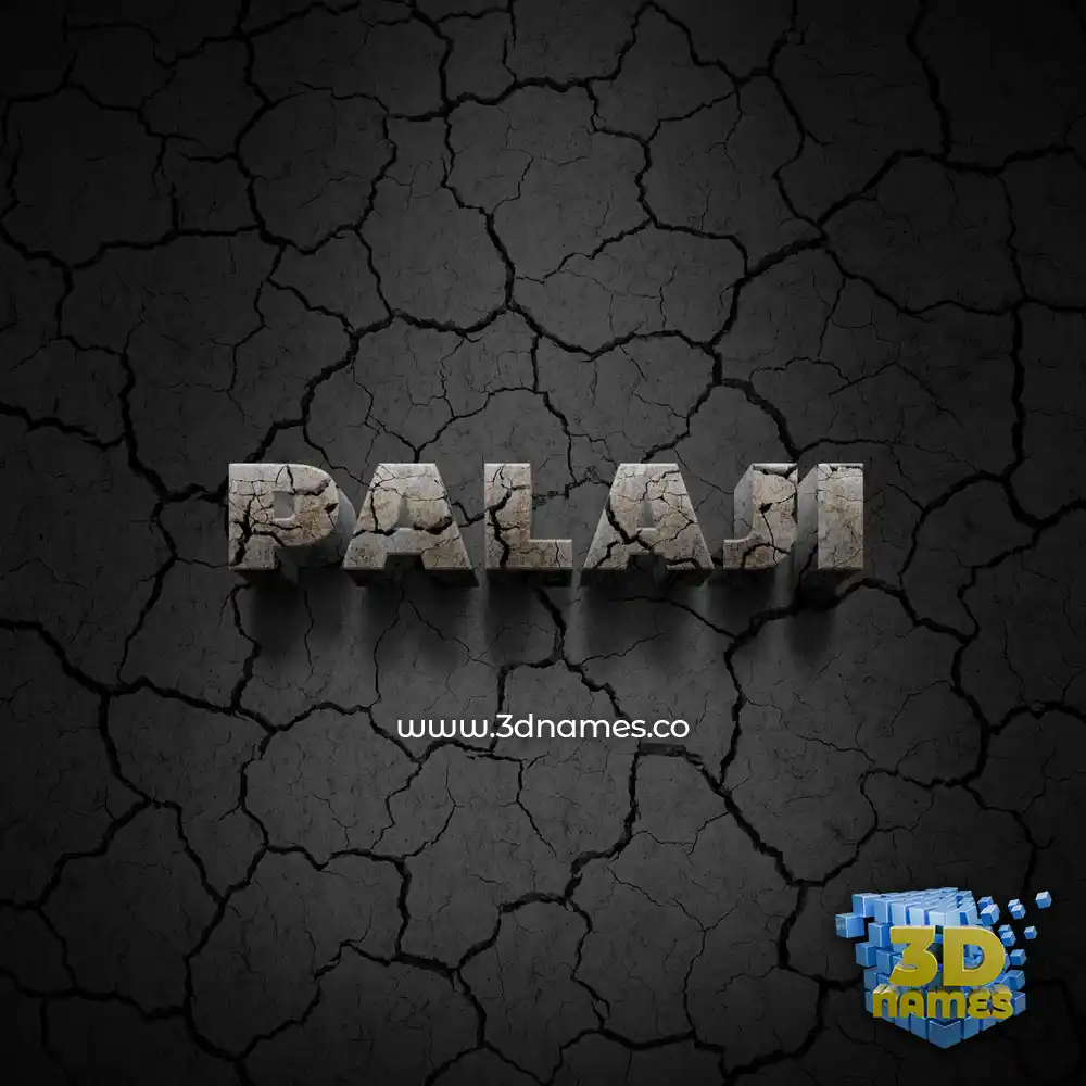 palaji in Cracked Stone style - 3D name wallpaper