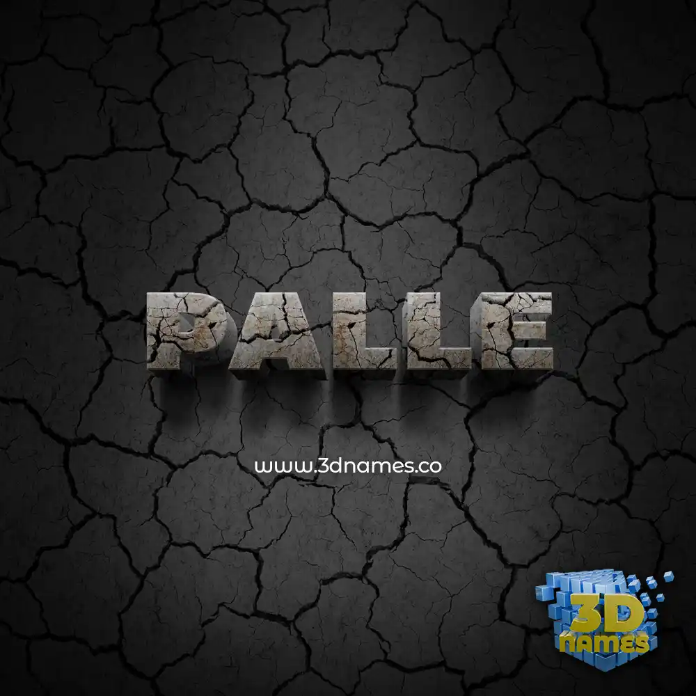 palle in Cracked Stone style - 3D name wallpaper