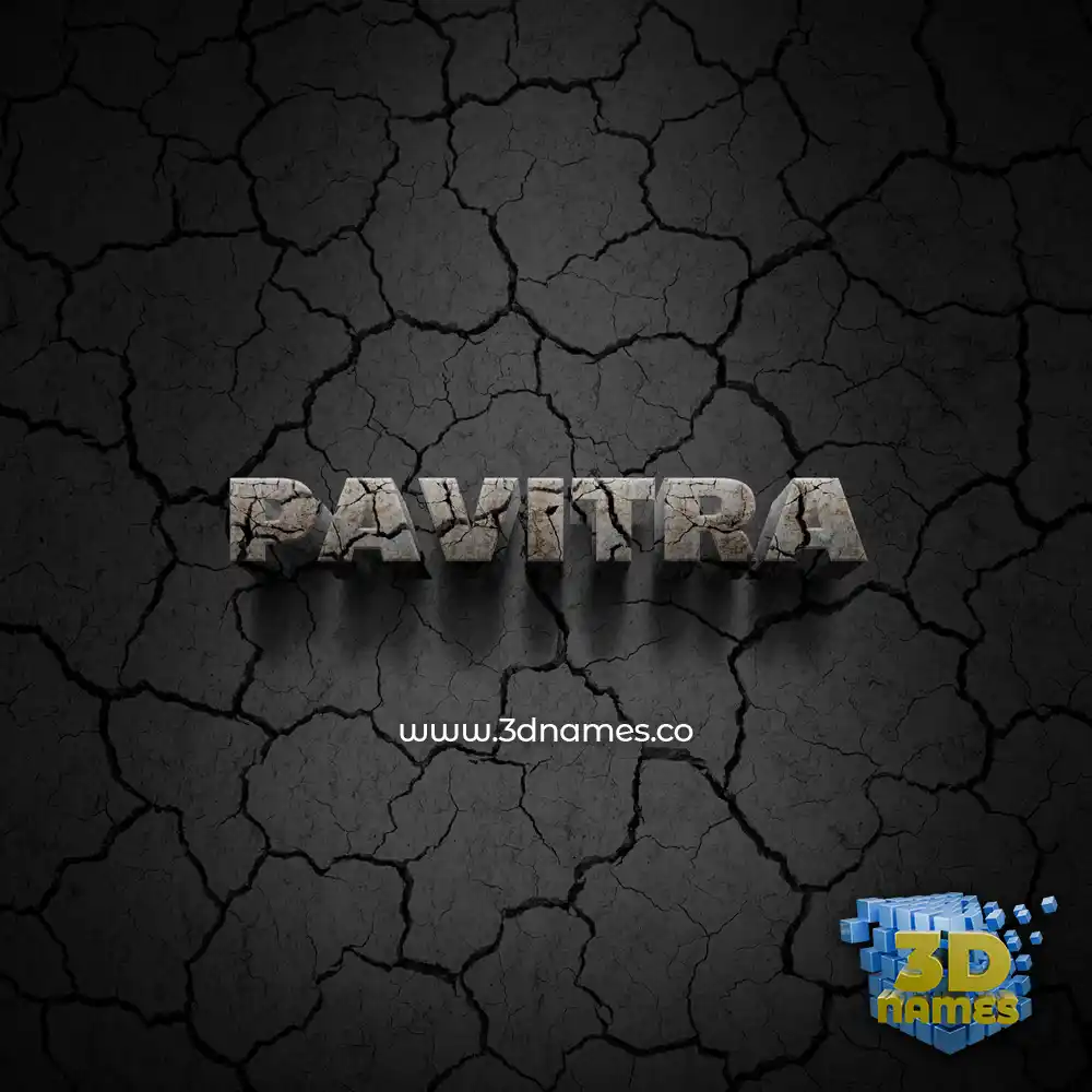 pavitra in Cracked Stone style - 3D name wallpaper
