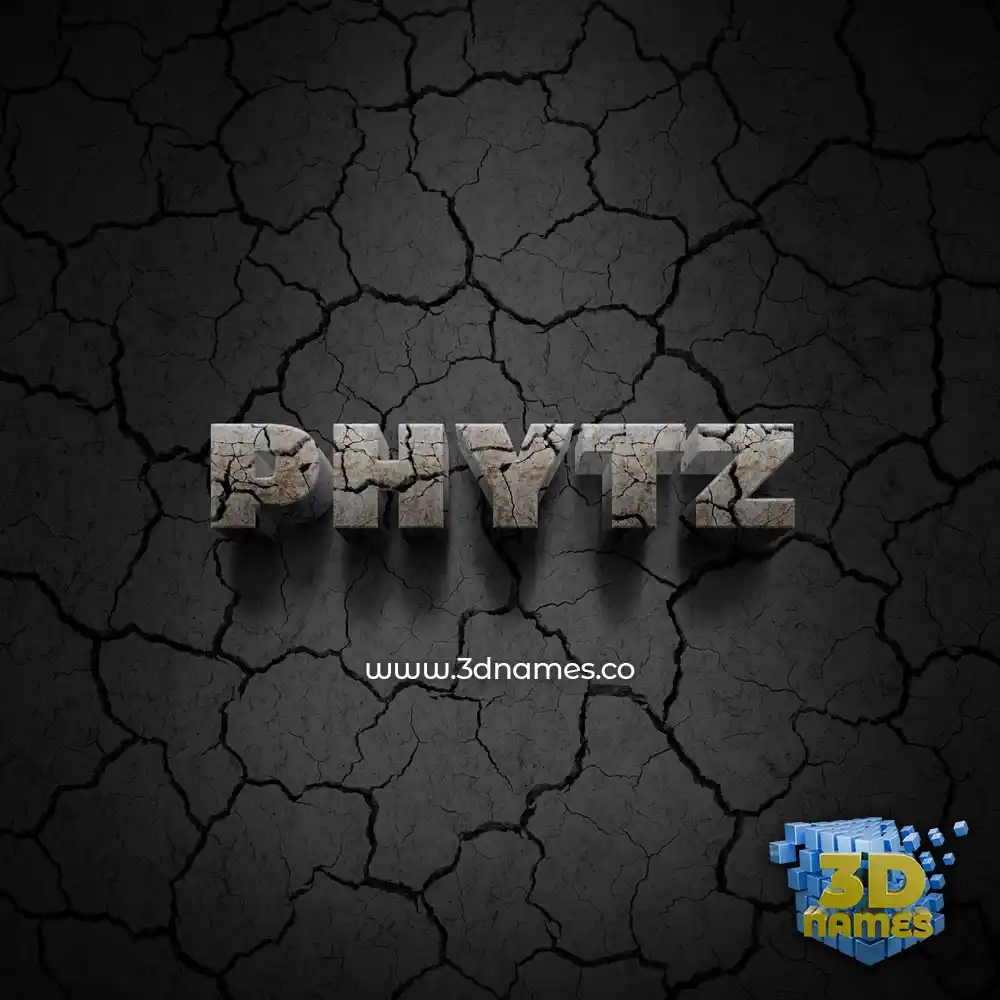 phytz in Cracked Stone style - 3D name wallpaper