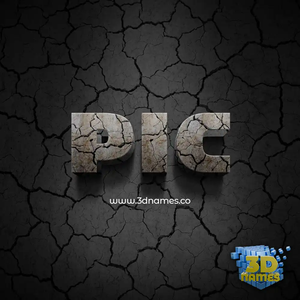 pic in Cracked Stone style - 3D name wallpaper
