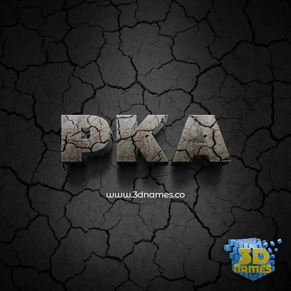 pka in Cracked Stone style - 3D name wallpaper