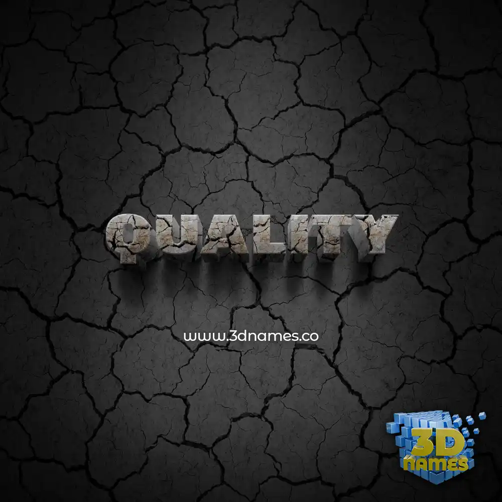 quality in Cracked Stone style - 3D name wallpaper
