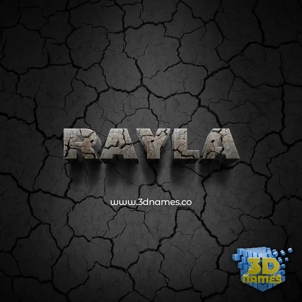 rayla in Cracked Stone style - 3D name wallpaper