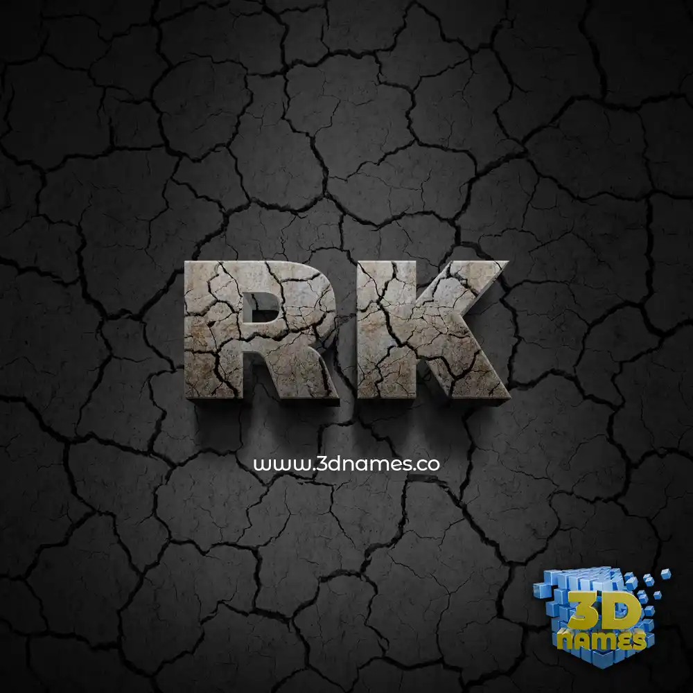 rk in Cracked Stone style - 3D name wallpaper