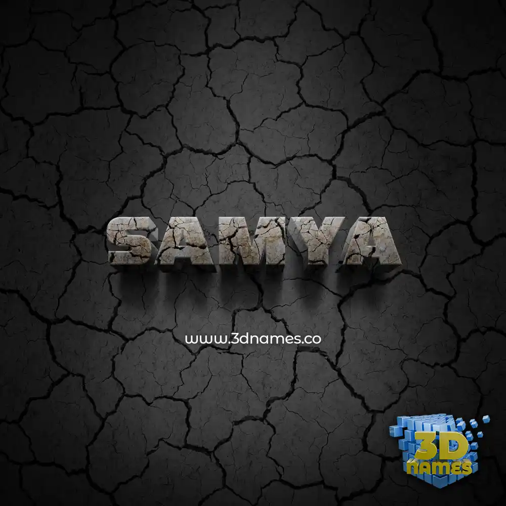 samya in Cracked Stone style - 3D name wallpaper