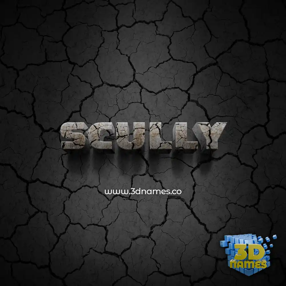 scully in Cracked Stone style - 3D name wallpaper