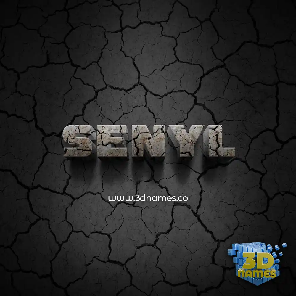 senyl in Cracked Stone style - 3D name wallpaper