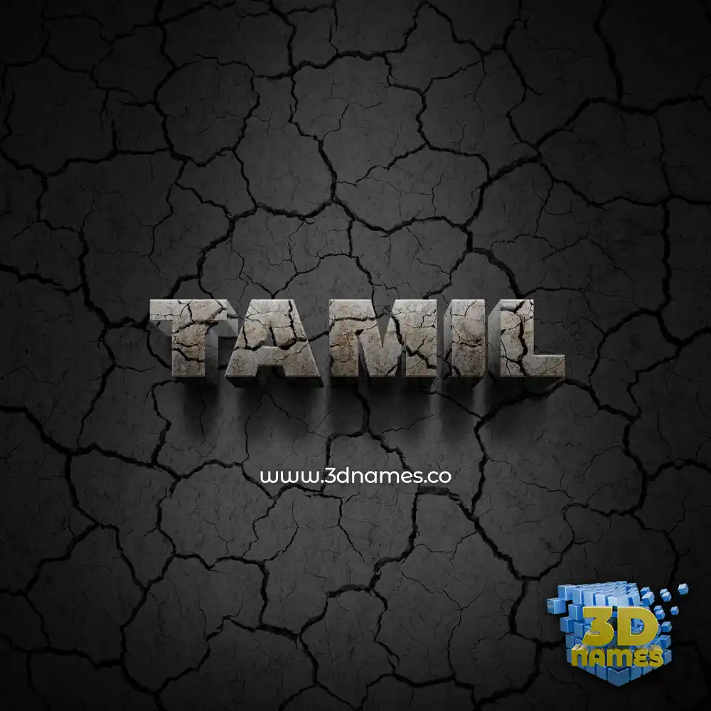 tamil in Cracked Stone style - 3D name wallpaper