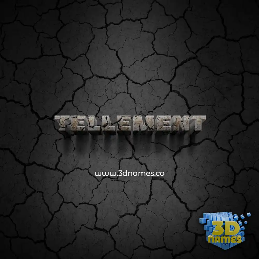 tellement in Cracked Stone style - 3D name wallpaper