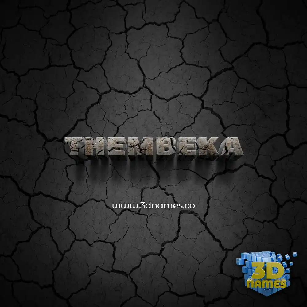 thembeka in Cracked Stone style - 3D name wallpaper