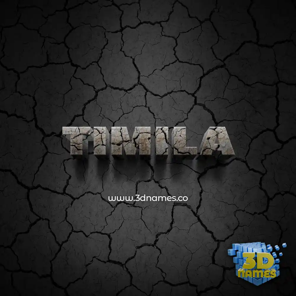 timila in Cracked Stone style - 3D name wallpaper