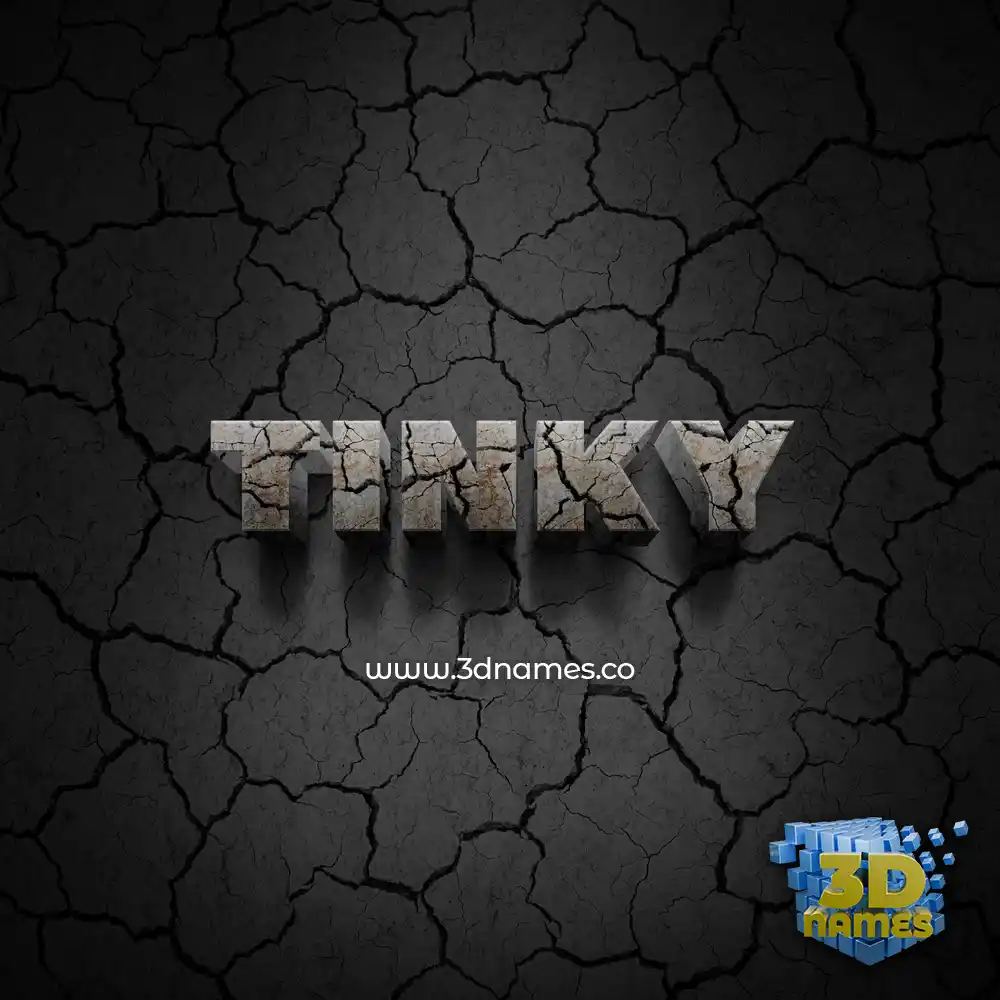 tinky in Cracked Stone style - 3D name wallpaper