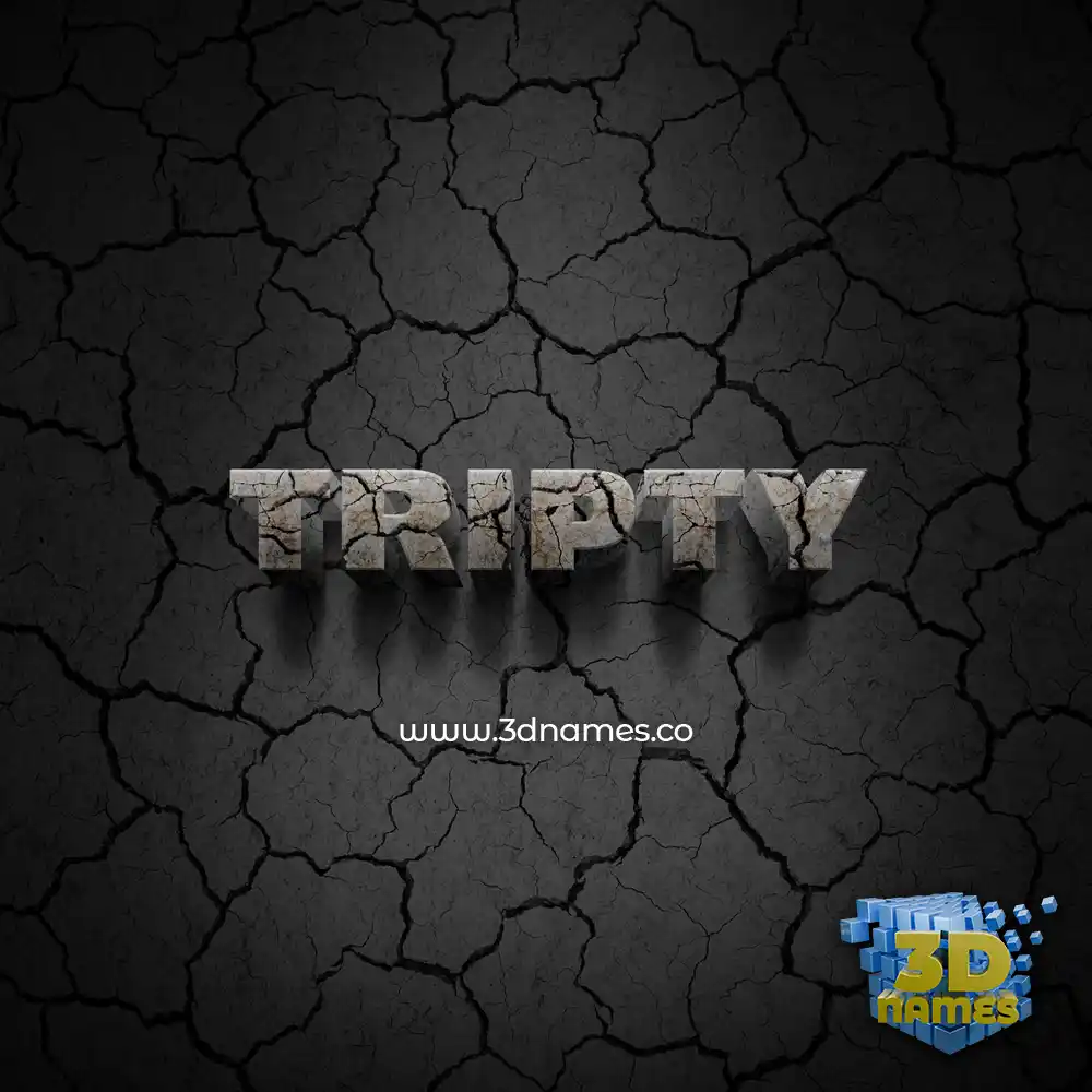 tripty in Cracked Stone style - 3D name wallpaper