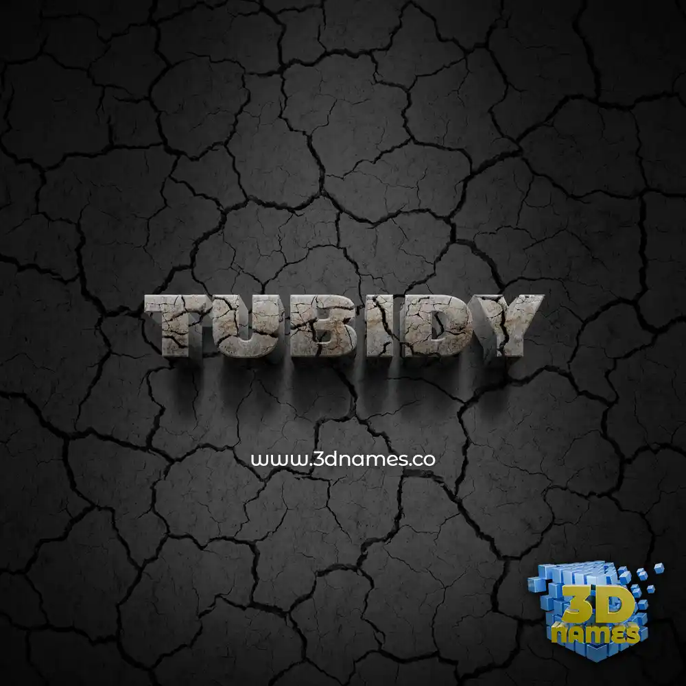 tubidy in Cracked Stone style - 3D name wallpaper