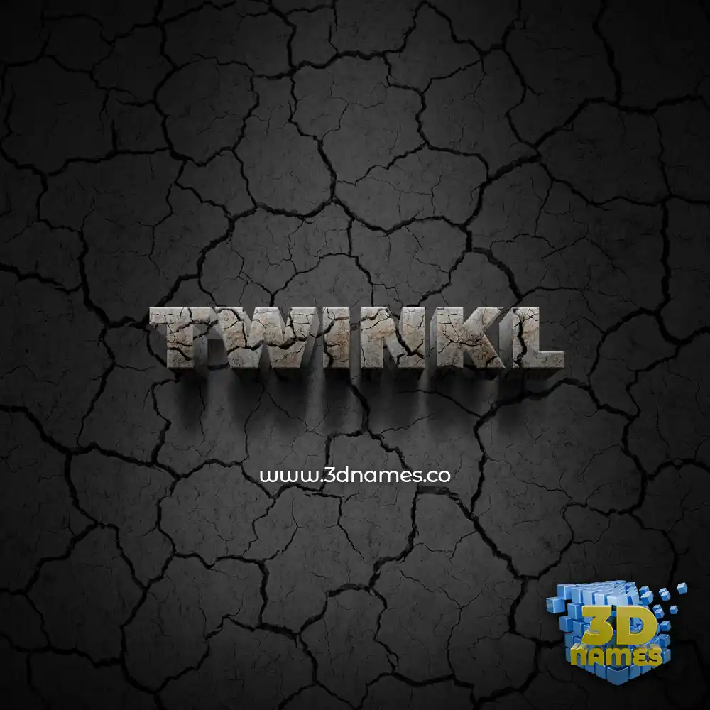 twinkl in Cracked Stone style - 3D name wallpaper