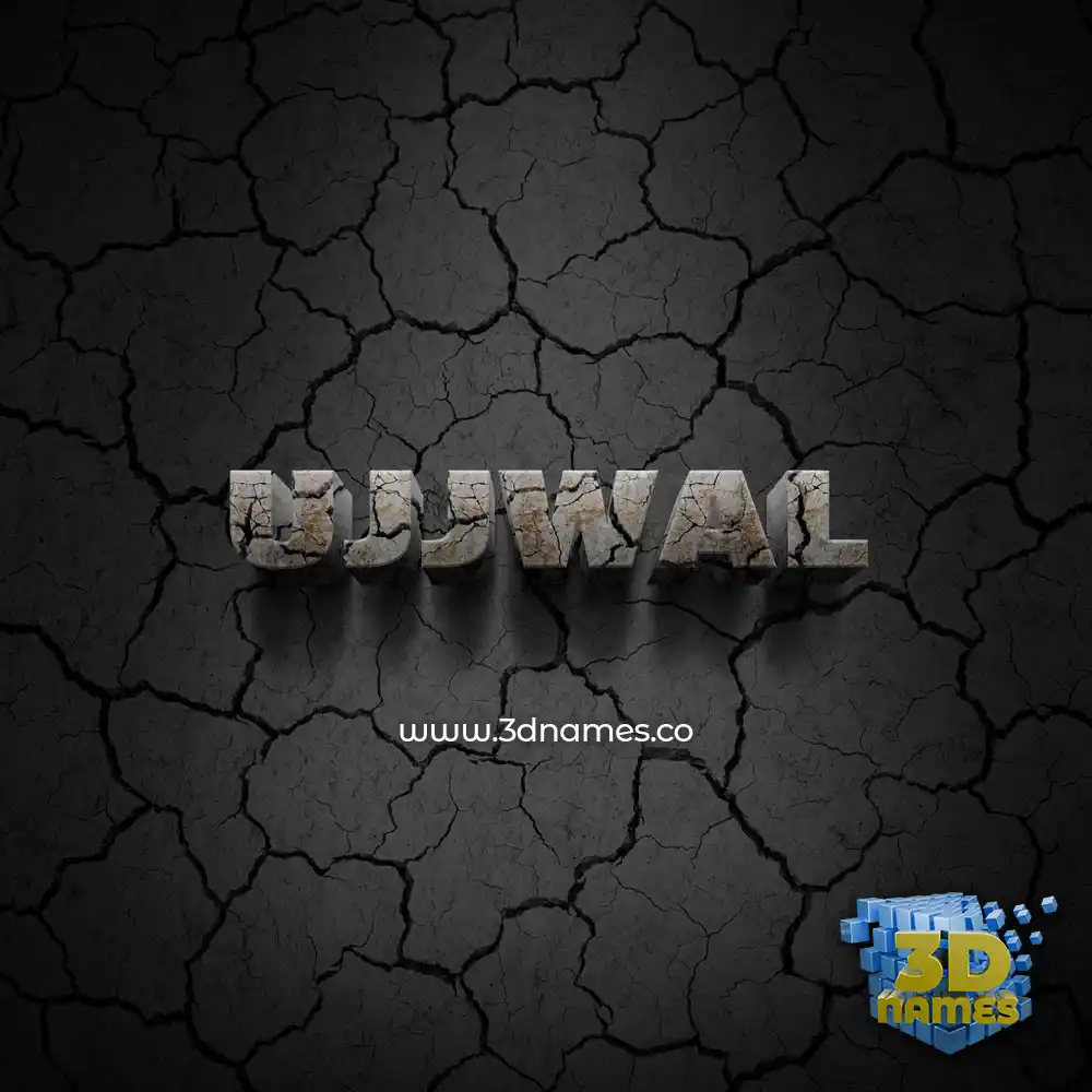 ujjwal in Cracked Stone style - 3D name wallpaper