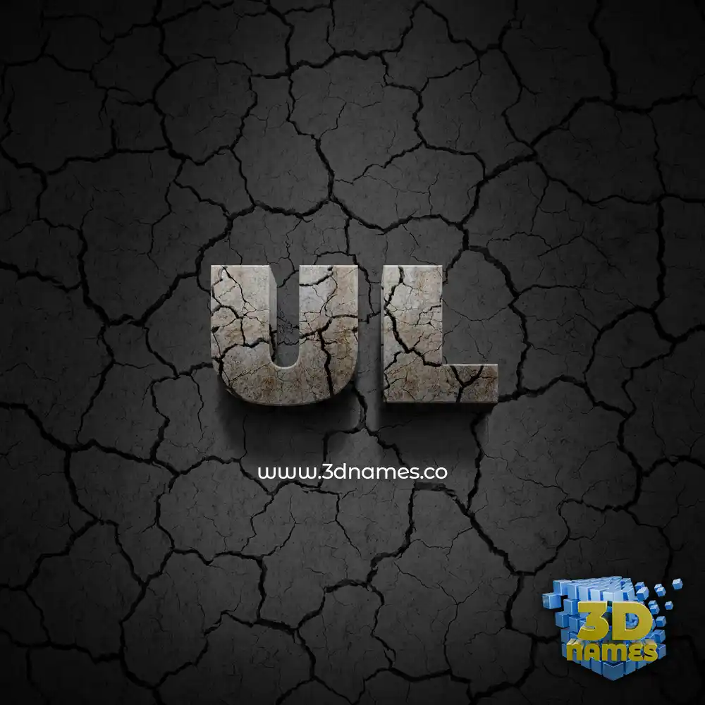 ul in Cracked Stone style - 3D name wallpaper