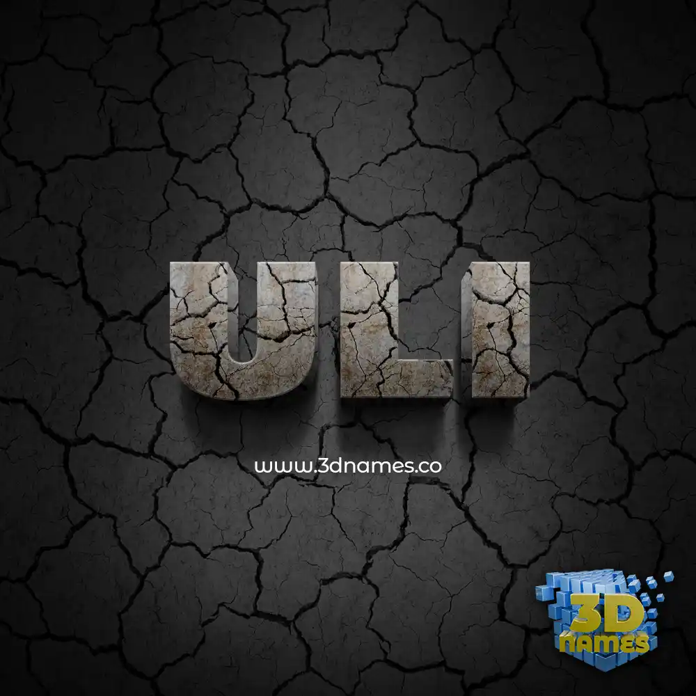 uli in Cracked Stone style - 3D name wallpaper
