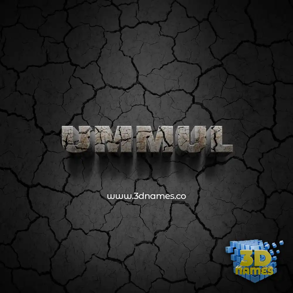 ummul in Cracked Stone style - 3D name wallpaper
