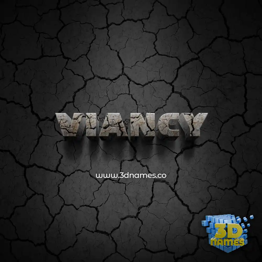 viancy in Cracked Stone style - 3D name wallpaper