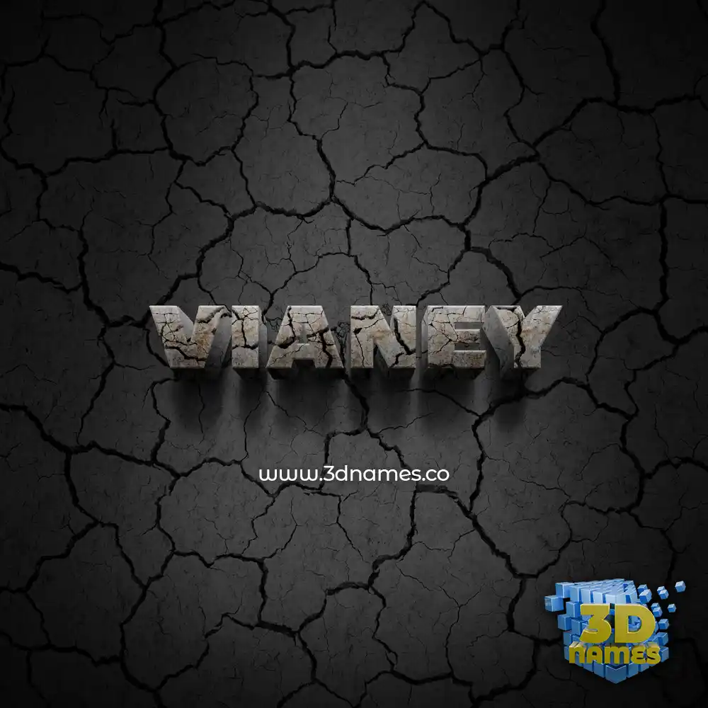 vianey in Cracked Stone style - 3D name wallpaper