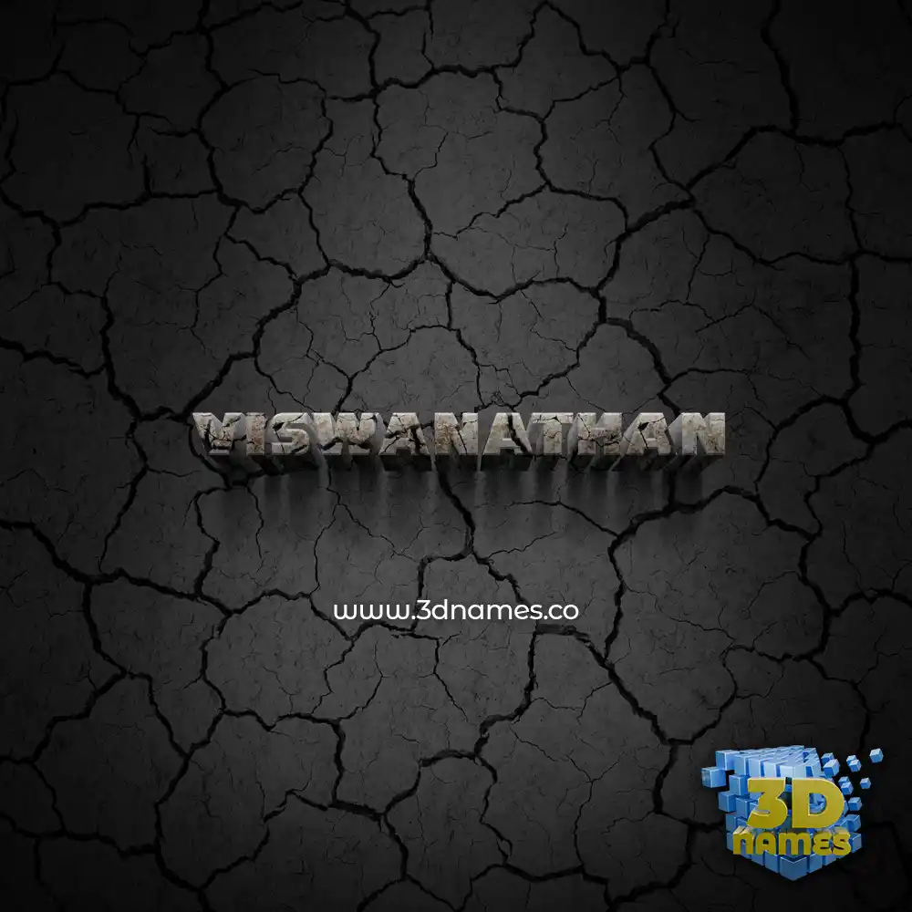 viswanathan in Cracked Stone style - 3D name wallpaper