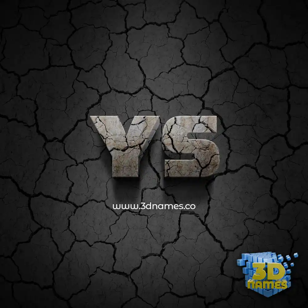ys in Cracked Stone style - 3D name wallpaper
