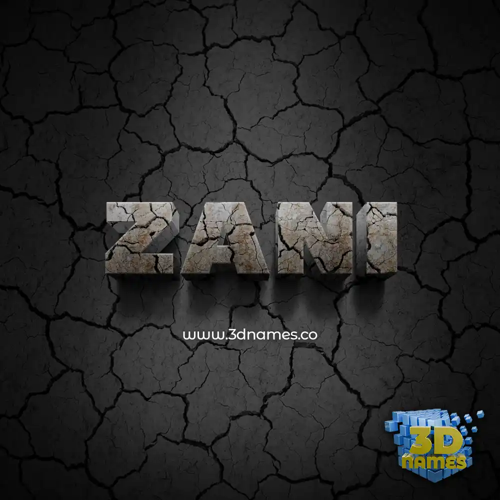 zani in Cracked Stone style - 3D name wallpaper