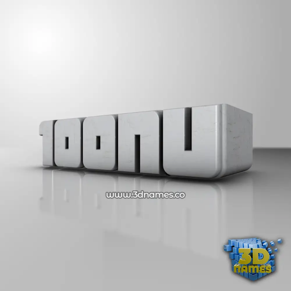 100nu in White Metro style - 3D name wallpaper