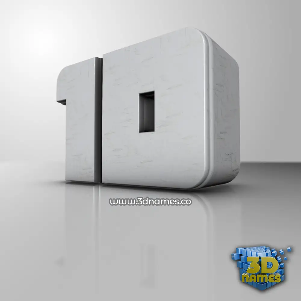 1d in White Metro style - 3D name wallpaper
