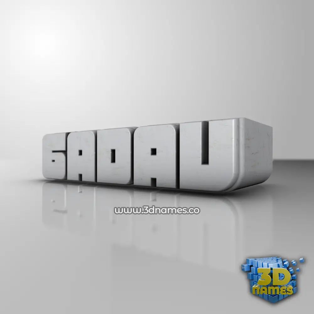 6adav in White Metro style - 3D name wallpaper