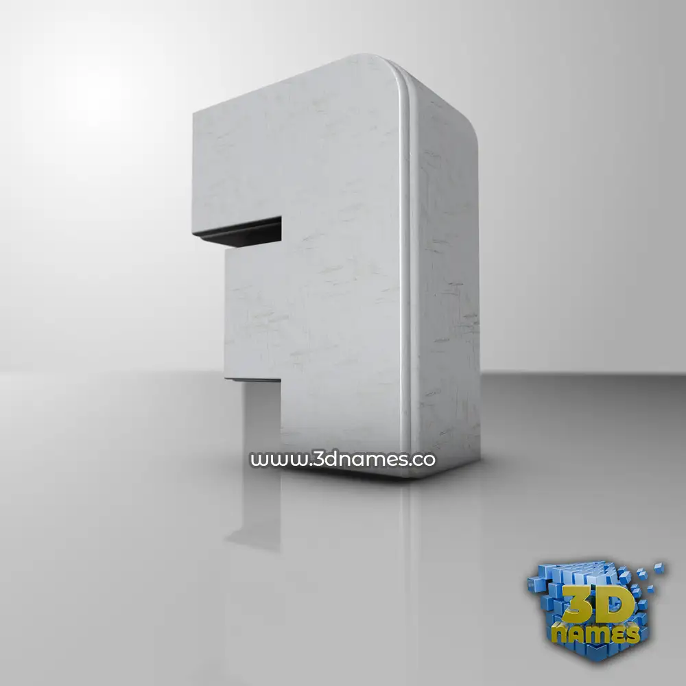 7 in White Metro style - 3D name wallpaper