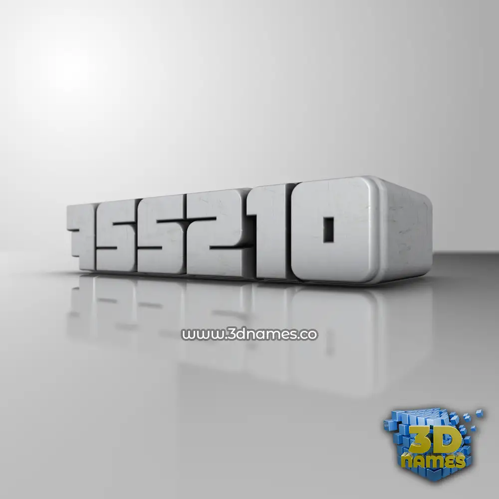 755210 in White Metro style - 3D name wallpaper