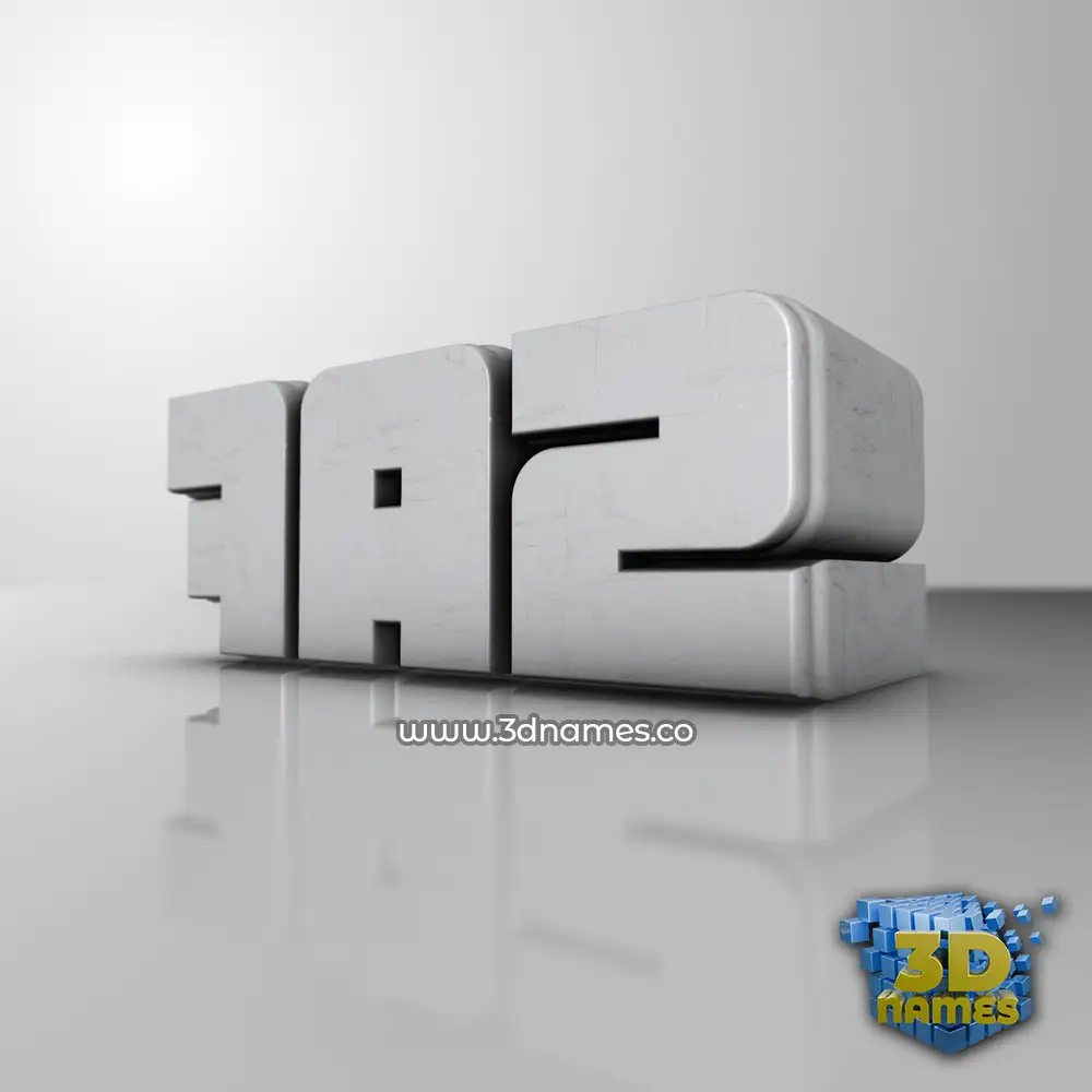 7a2 in White Metro style - 3D name wallpaper