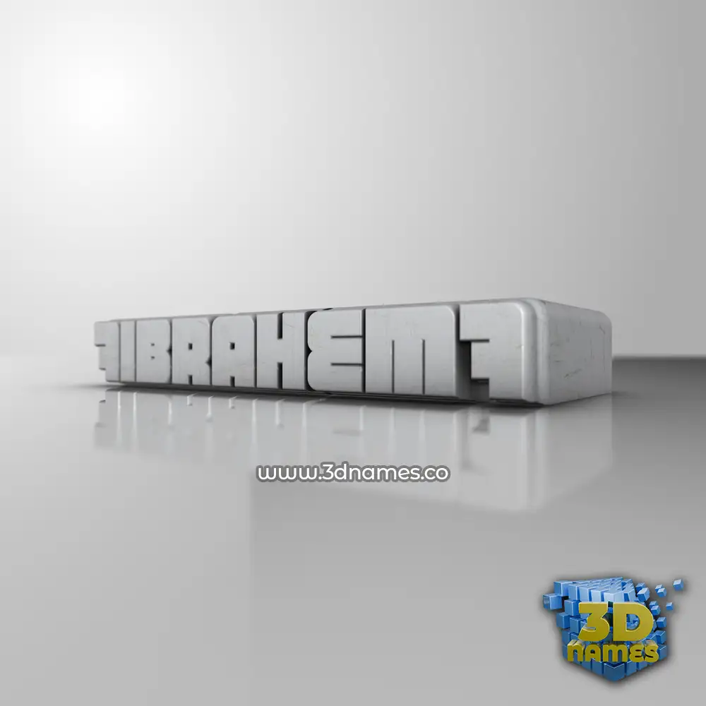 7ibrahem7 in White Metro style - 3D name wallpaper
