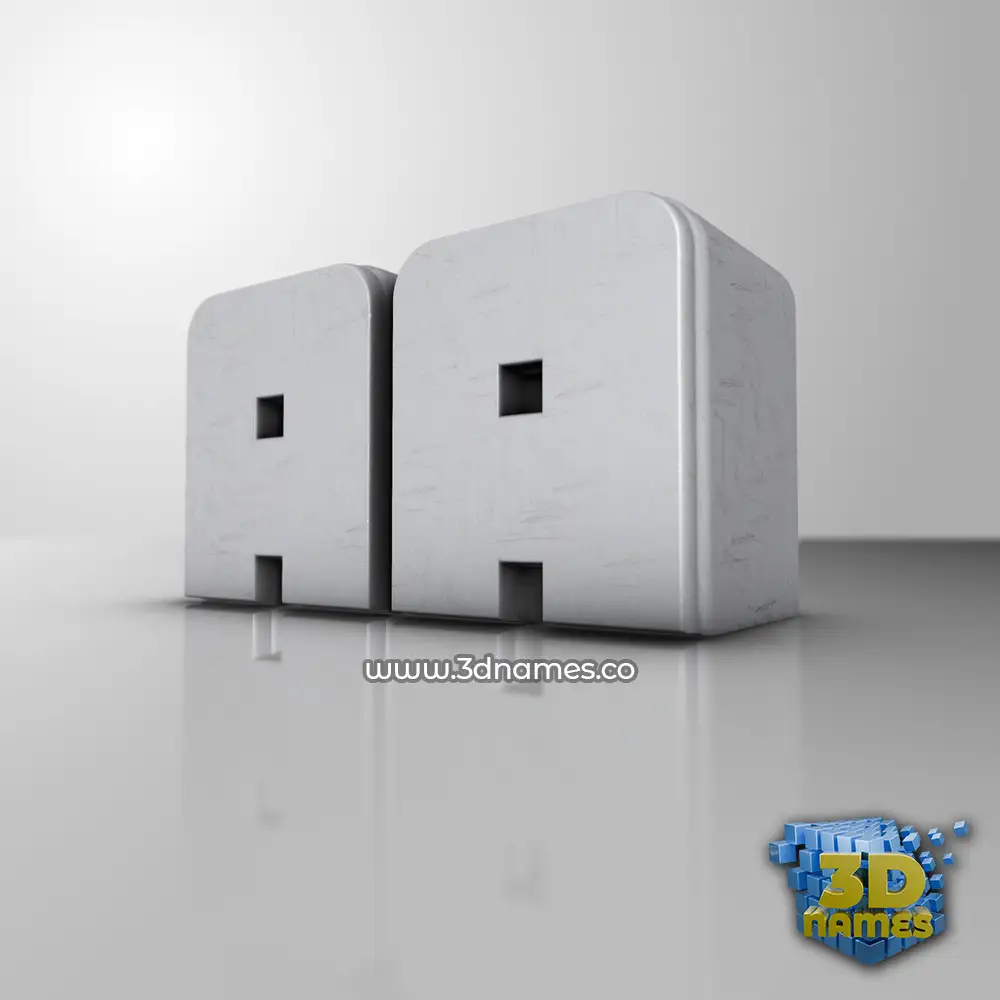 aa in White Metro style - 3D name wallpaper