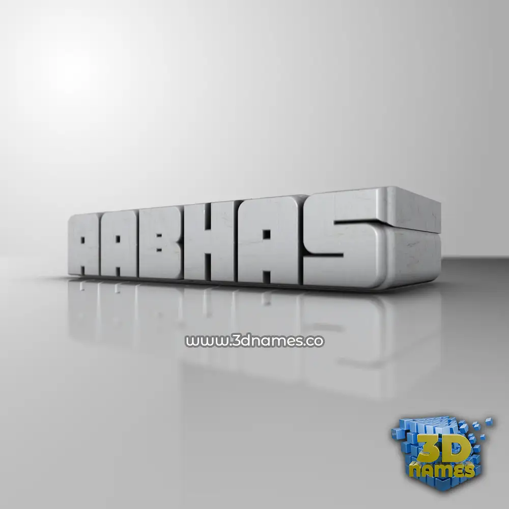 aabhas in White Metro style - 3D name wallpaper