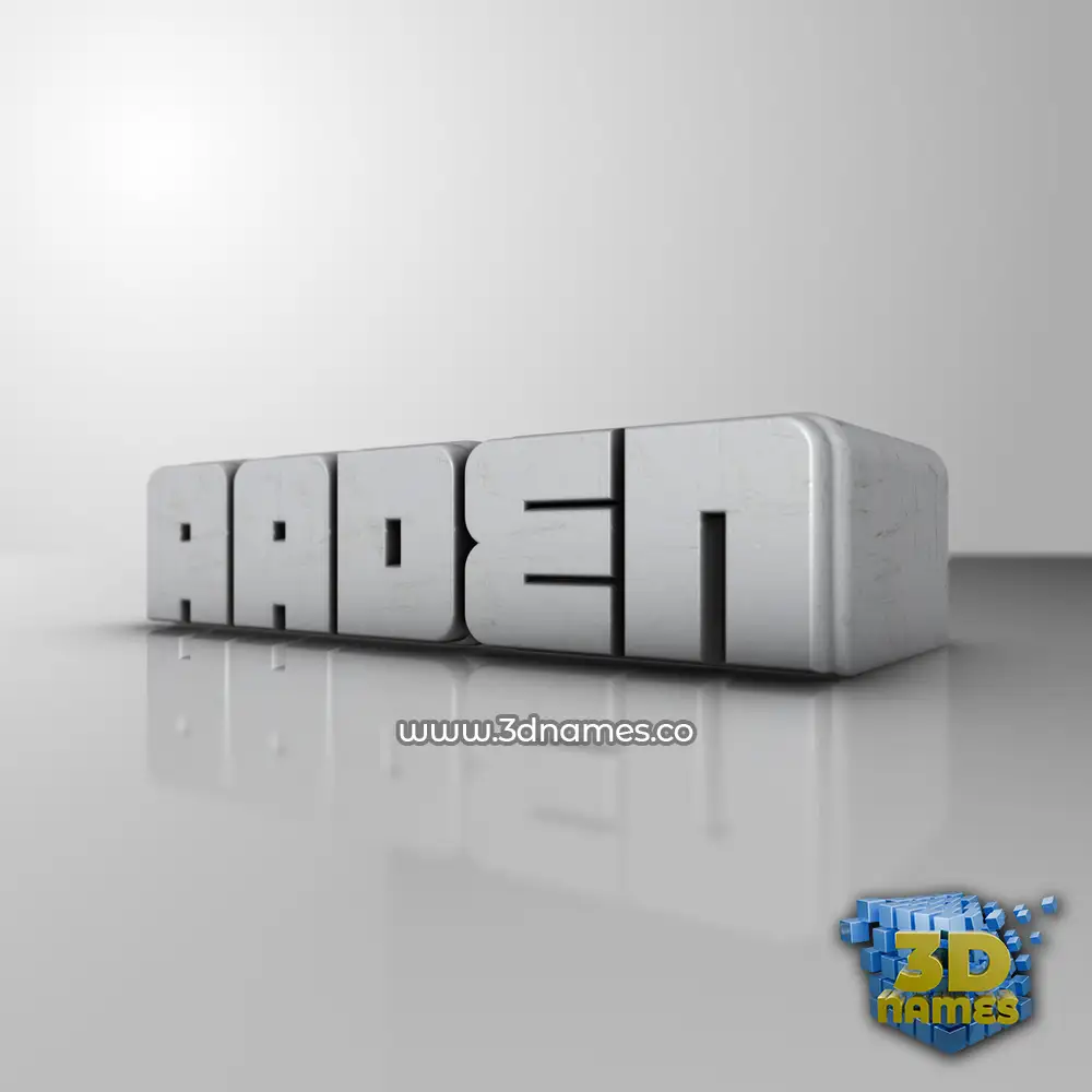 aaden in White Metro style - 3D name wallpaper