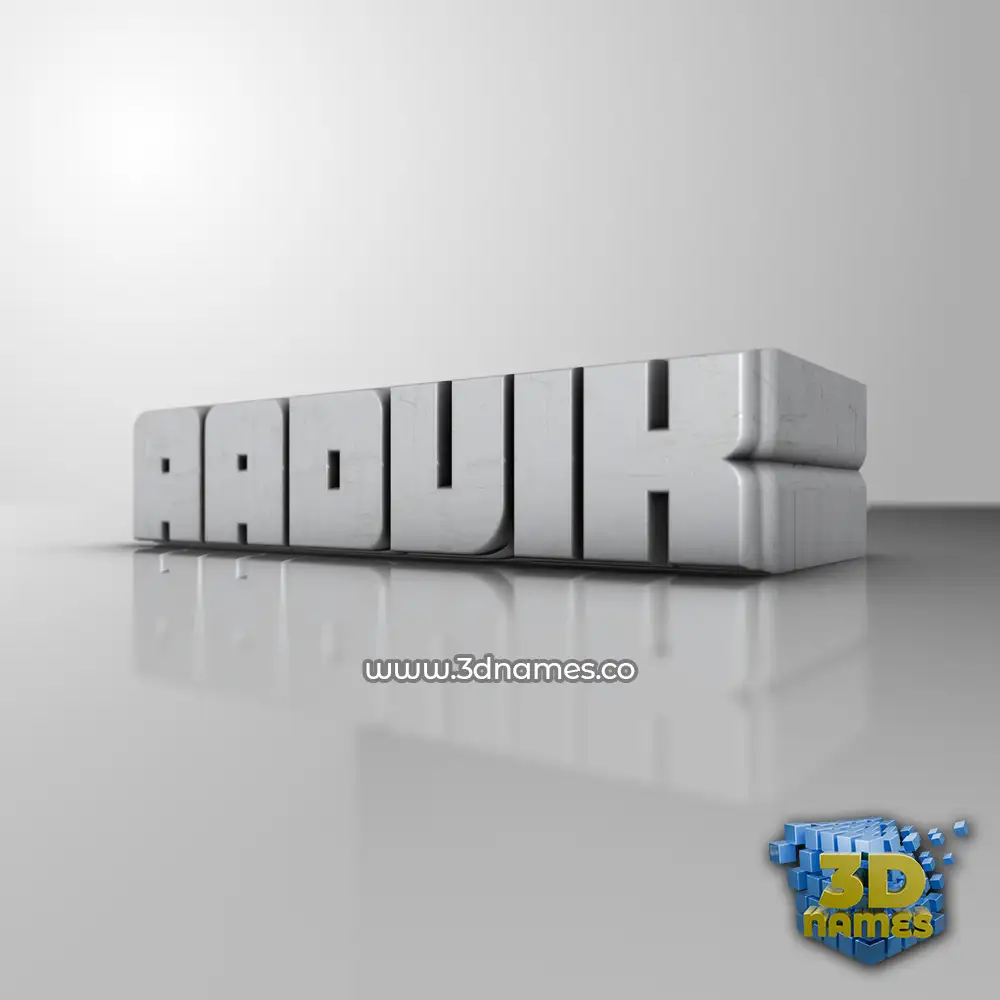 aadvik in White Metro style - 3D name wallpaper